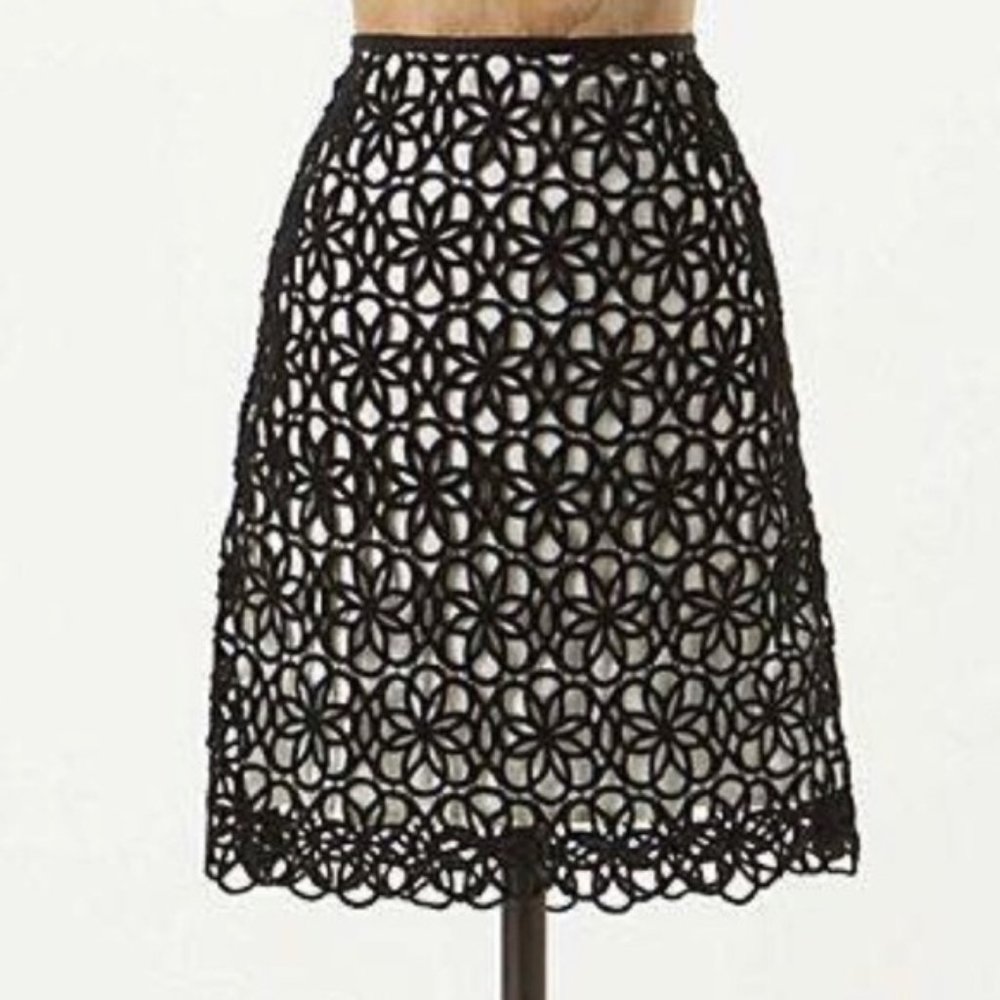 Anthropologie Postmark Dilated Lace‎ Skirt Crochet